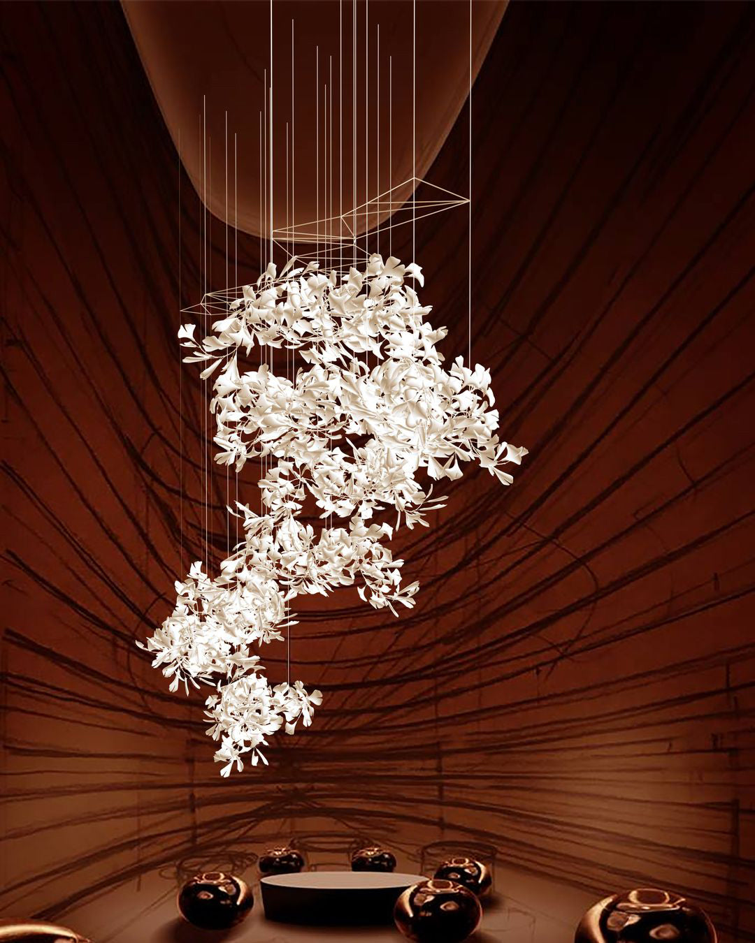 Eurzoris Gingko Leaf Chandelier