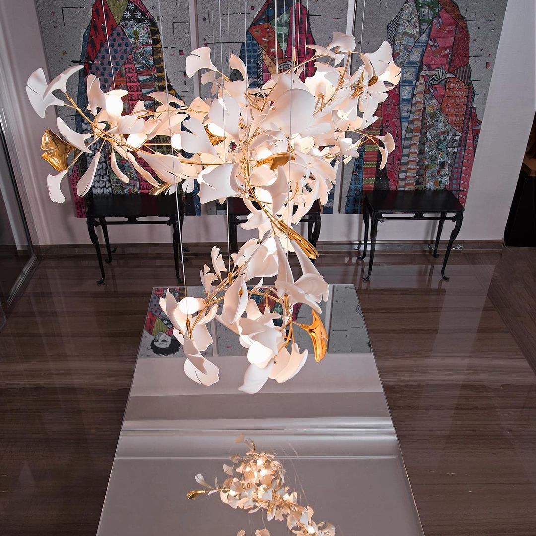 Eurzoris Gingko Leaf Chandelier