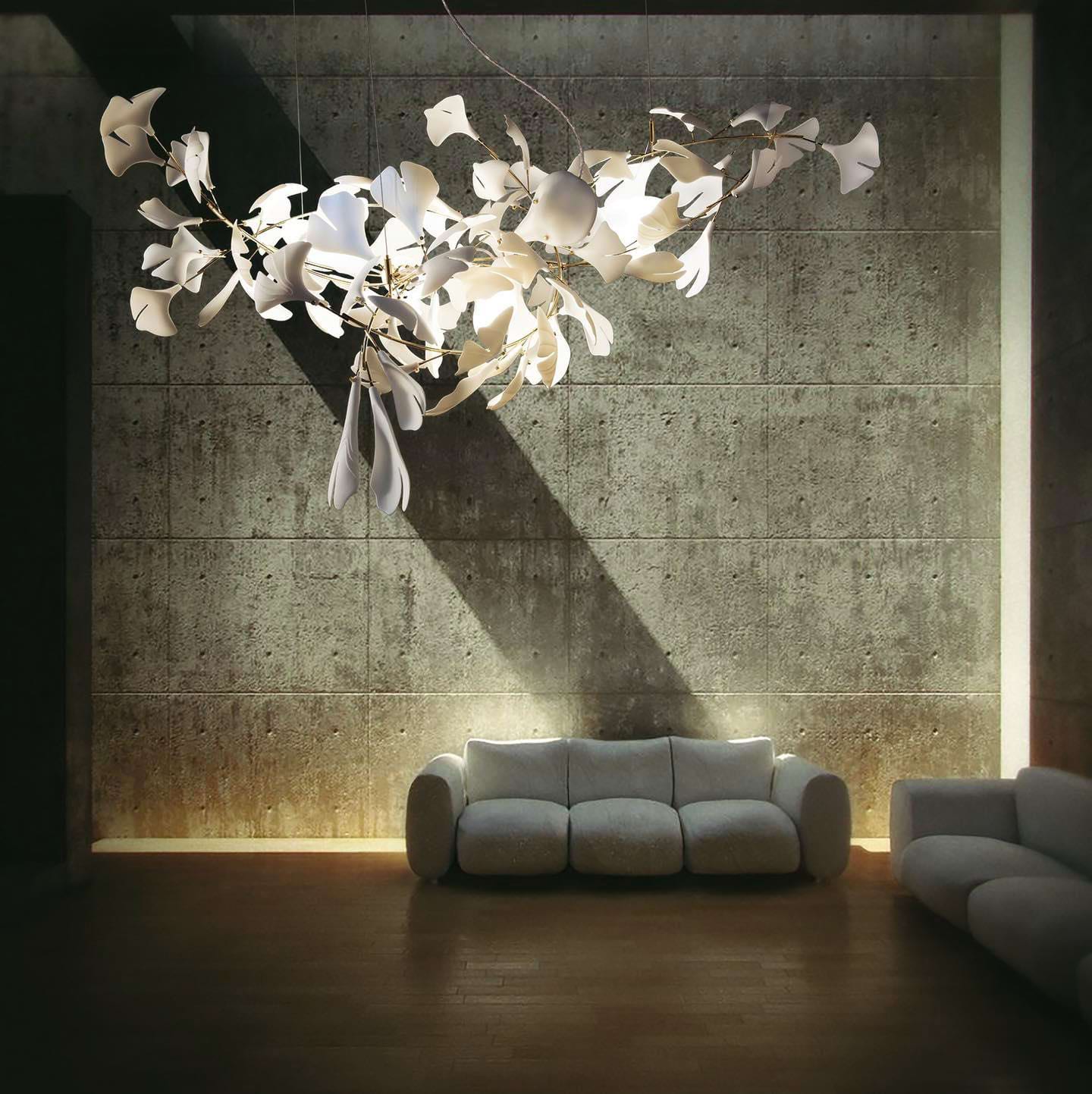 Eurzoris Gingko Leaf Chandelier