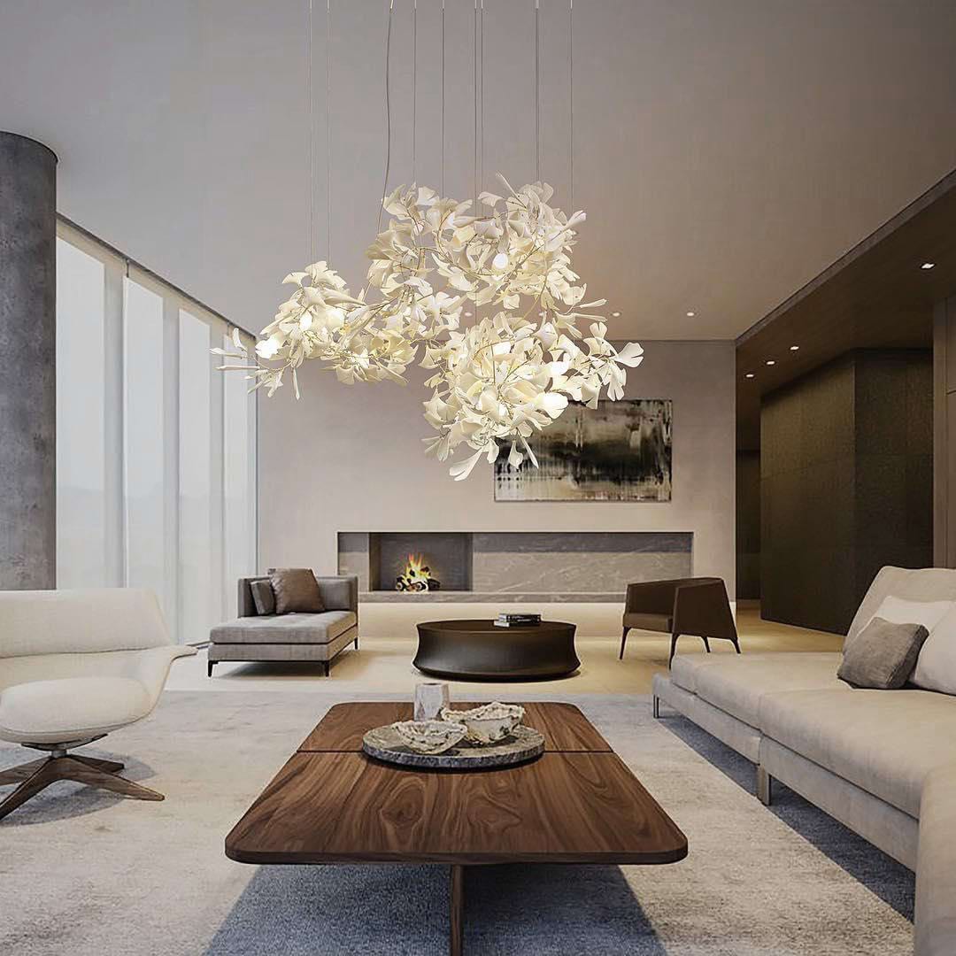 Eurzoris Gingko Leaf Chandelier