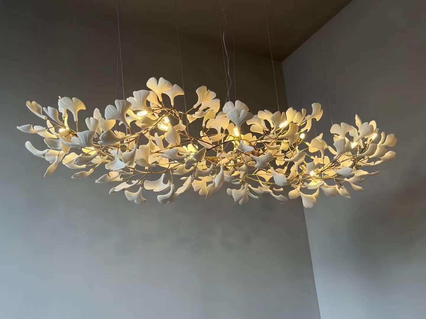Eurzoris Gingko Leaf Chandelier