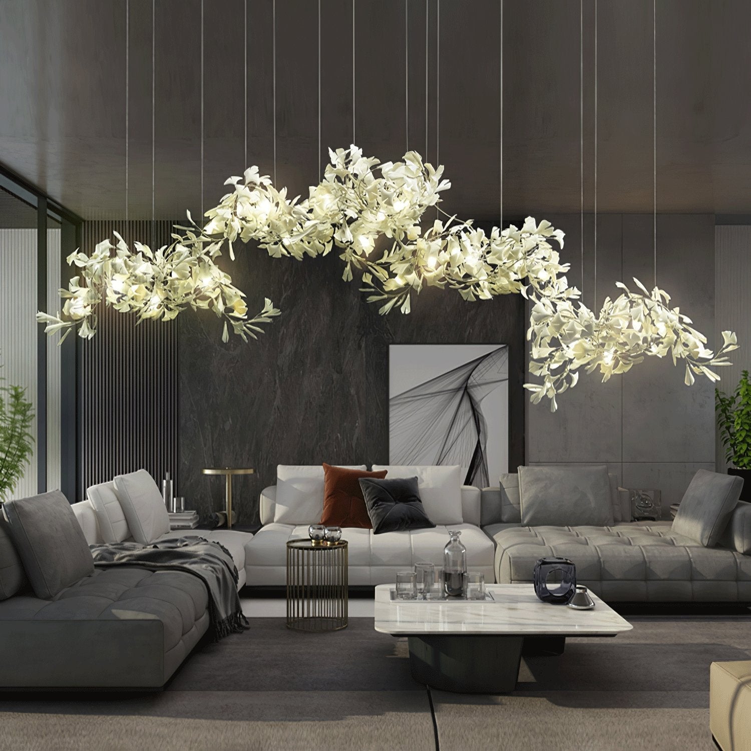 Ginkgo Cluster Chandelier