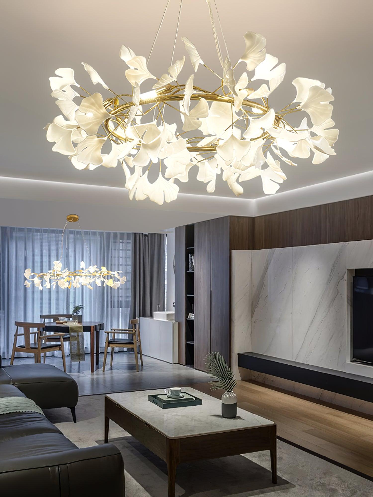 Orelalella Chandelier Gingko LED Branch