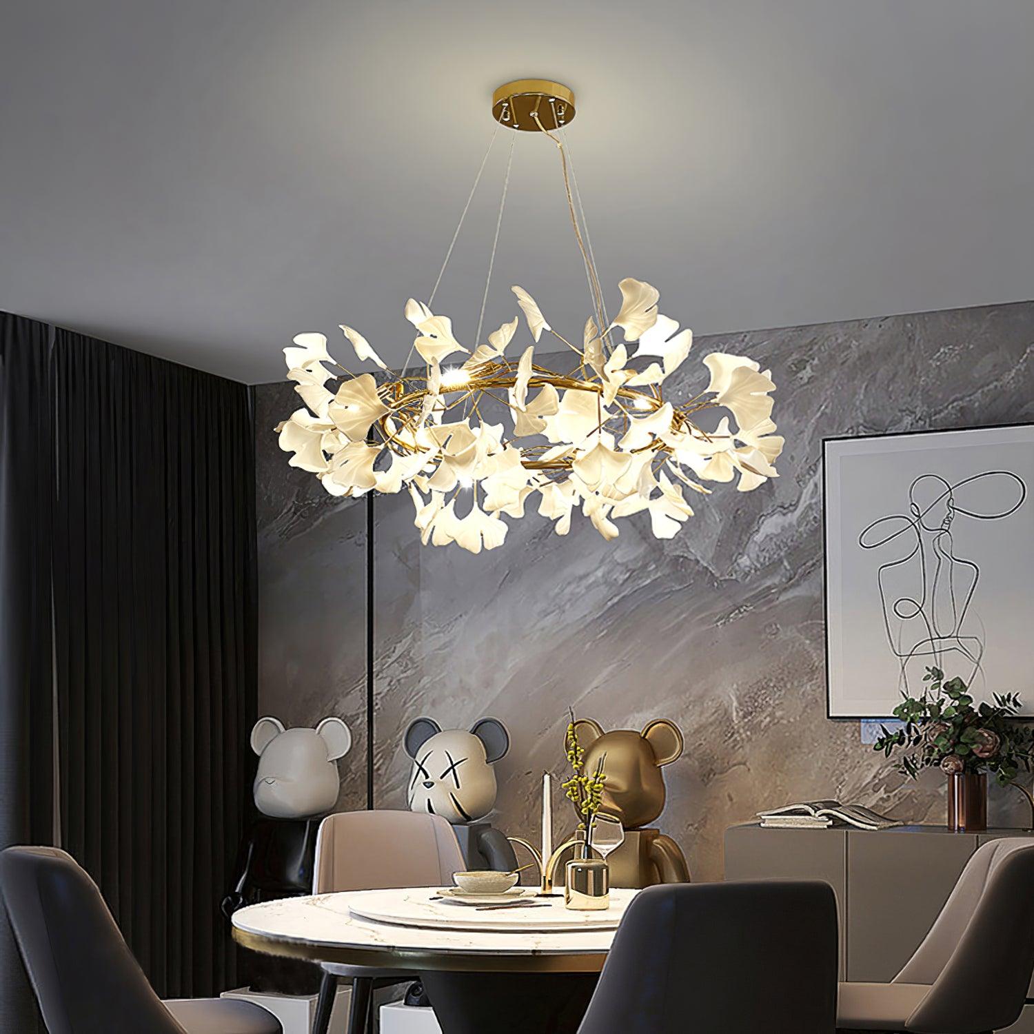 Orelalella Chandelier Gingko LED Branch
