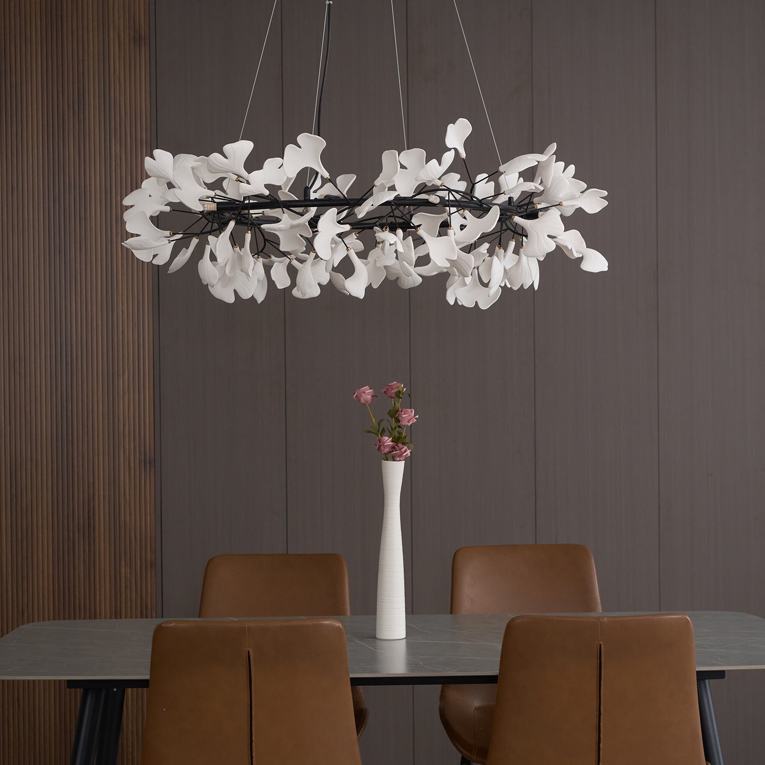 Orelalella Chandelier Gingko LED Branch