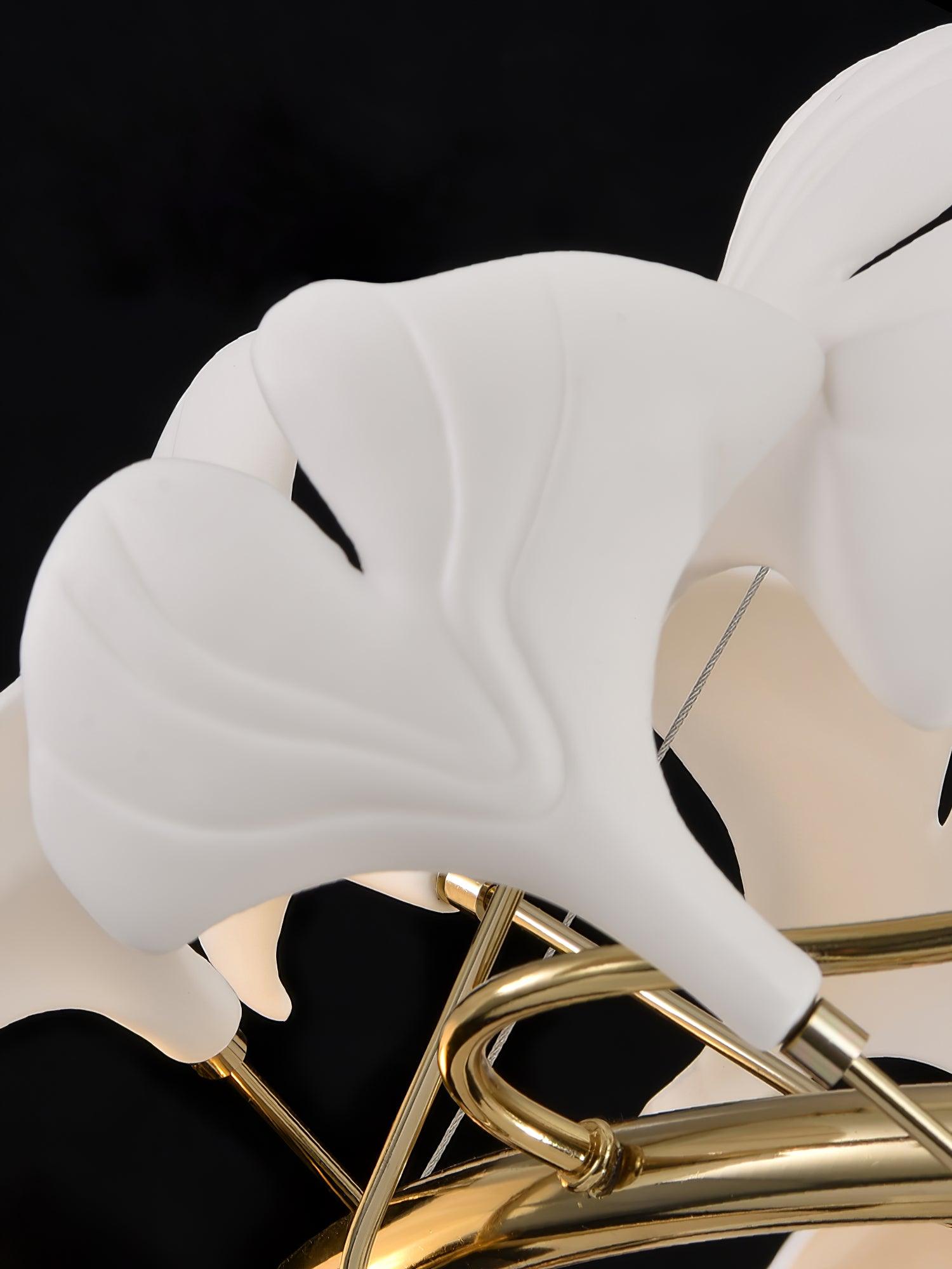 Gingko Ring Chandelier Ceramic Staircase Luxury