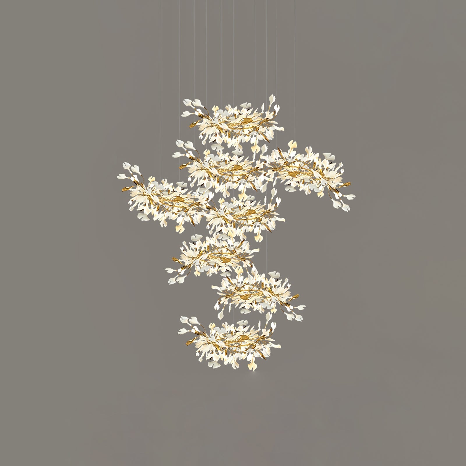 Eurzoris Gingko Leaf Chandelier