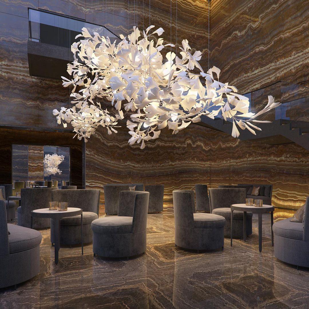 Ginkgo Cluster Chandelier