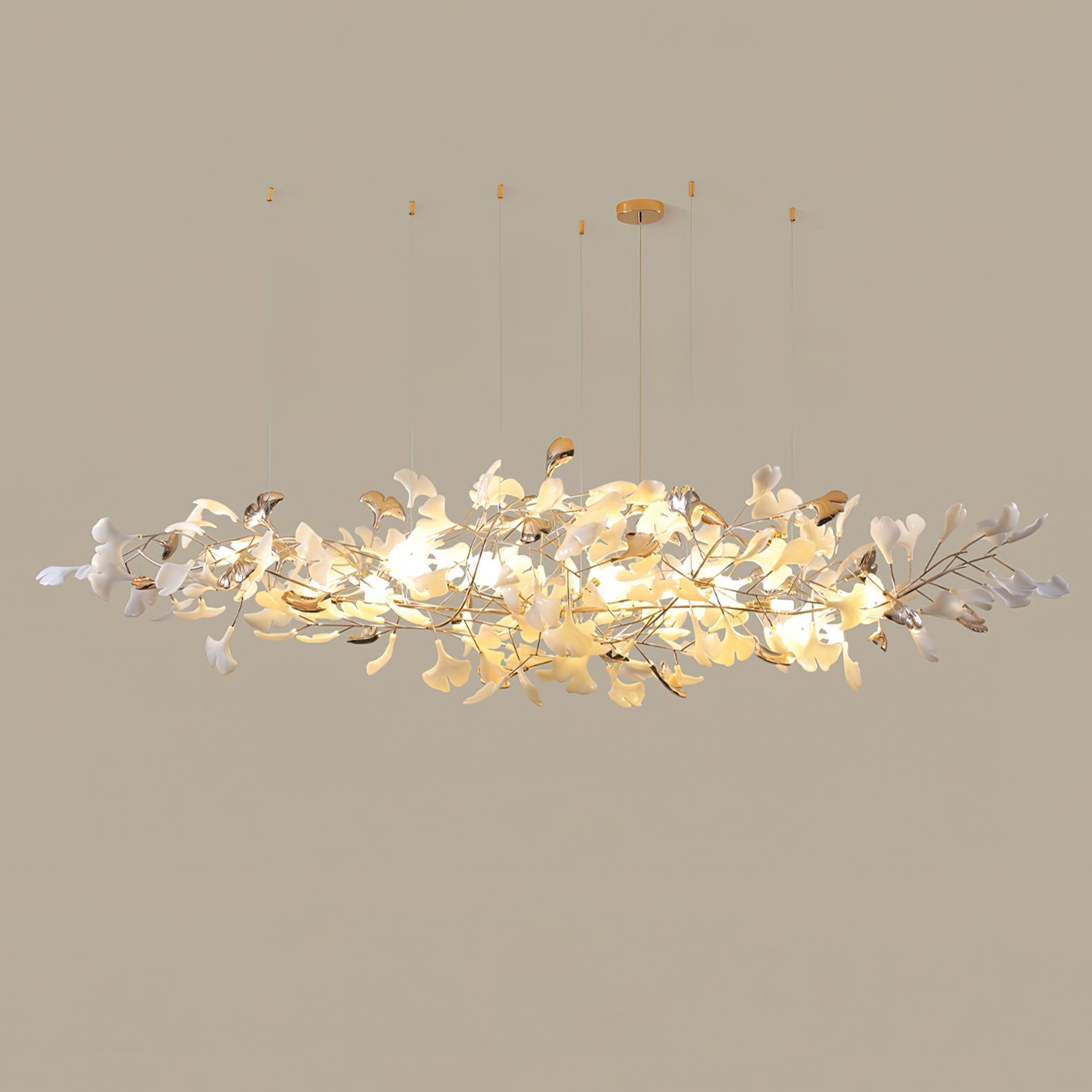Sovell Postmodern Luxury Ginkgo Cloud Ceramics Chandelier