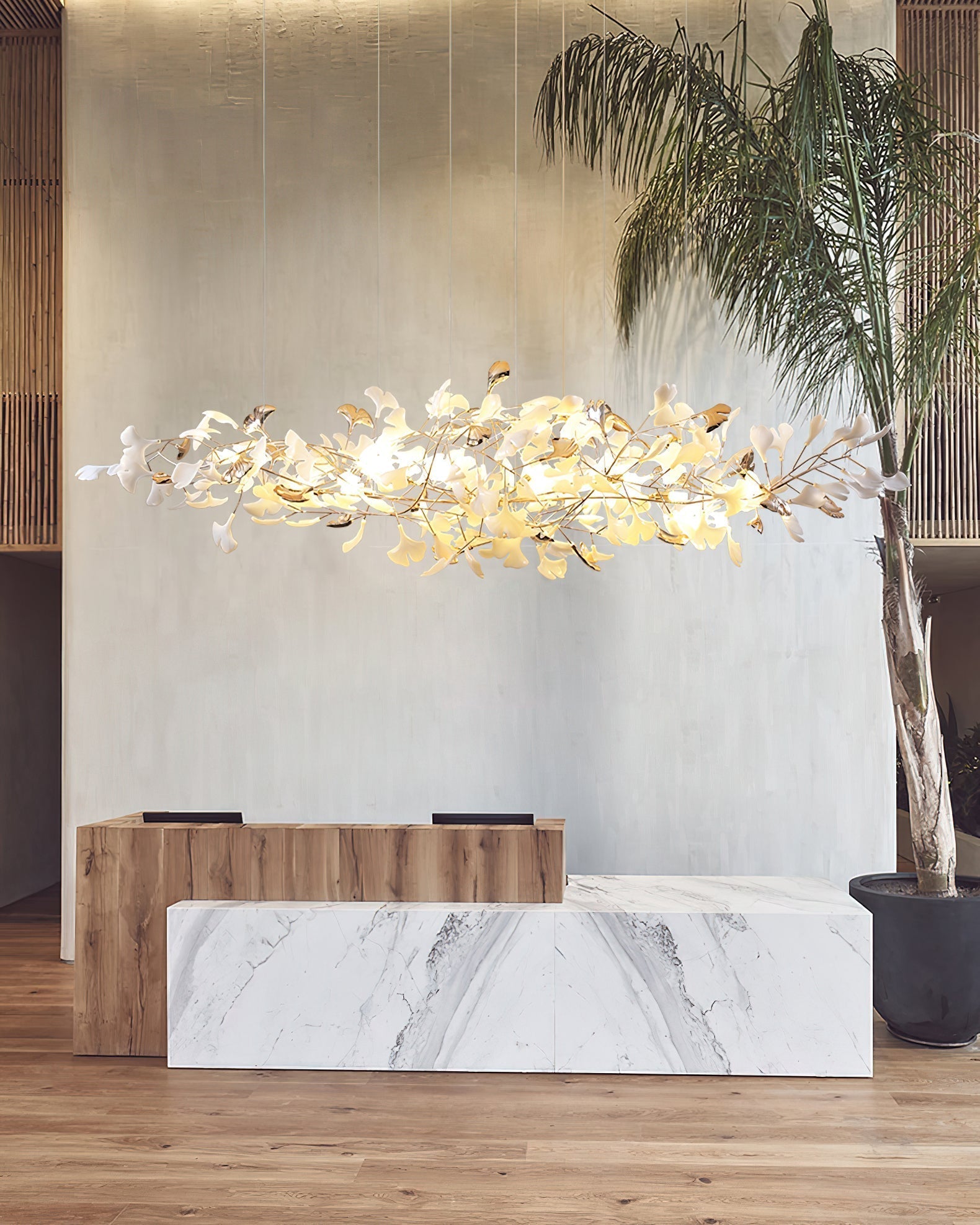 Sovell Postmodern Luxury Ginkgo Cloud Ceramics Chandelier