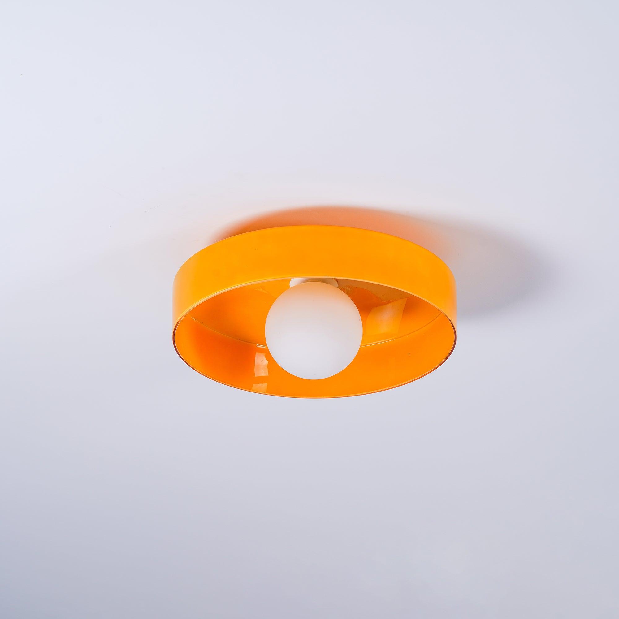 Diroxen Ceiling Lamp Orange Ring Playful Sculptural