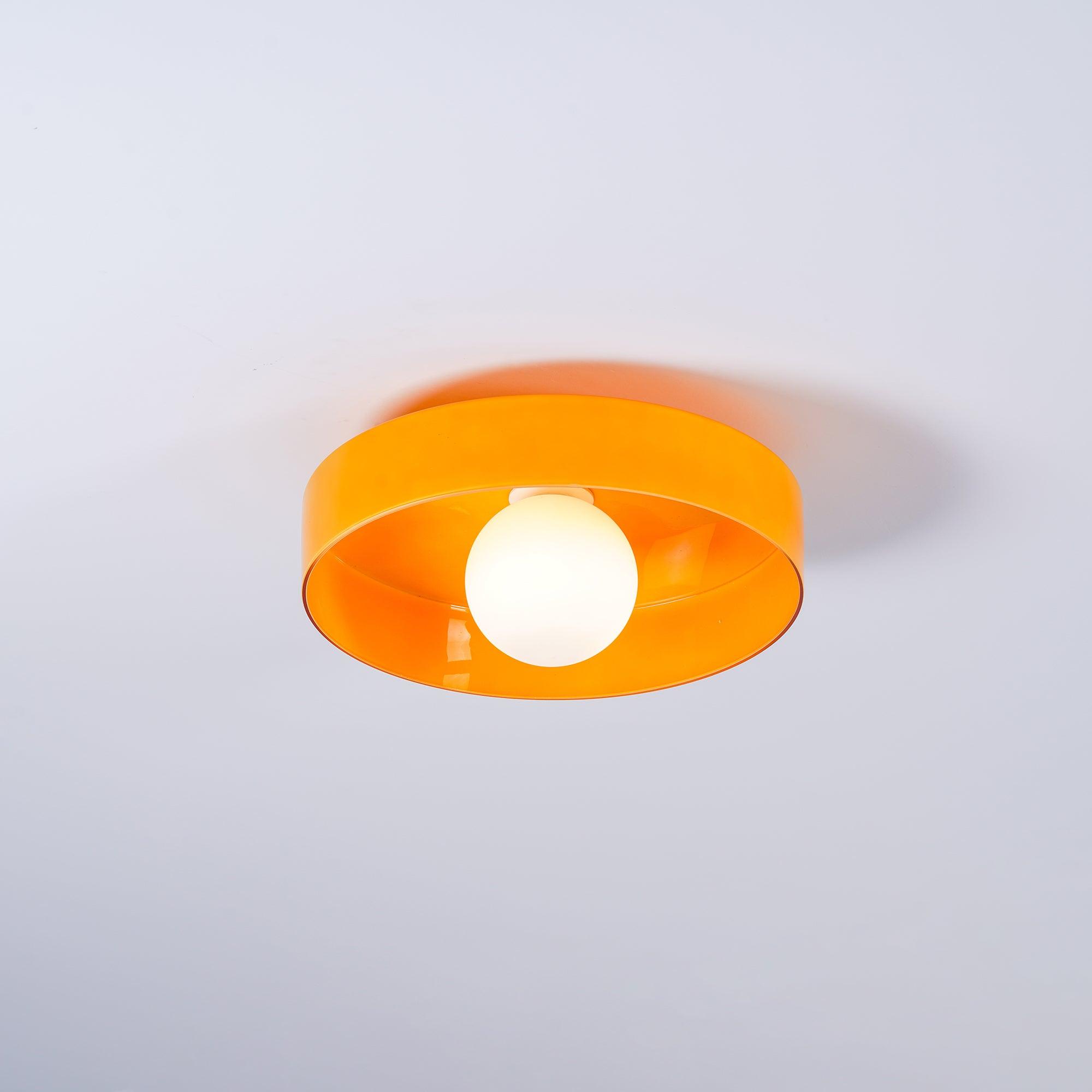 Diroxen Ceiling Lamp Orange Ring Playful Sculptural