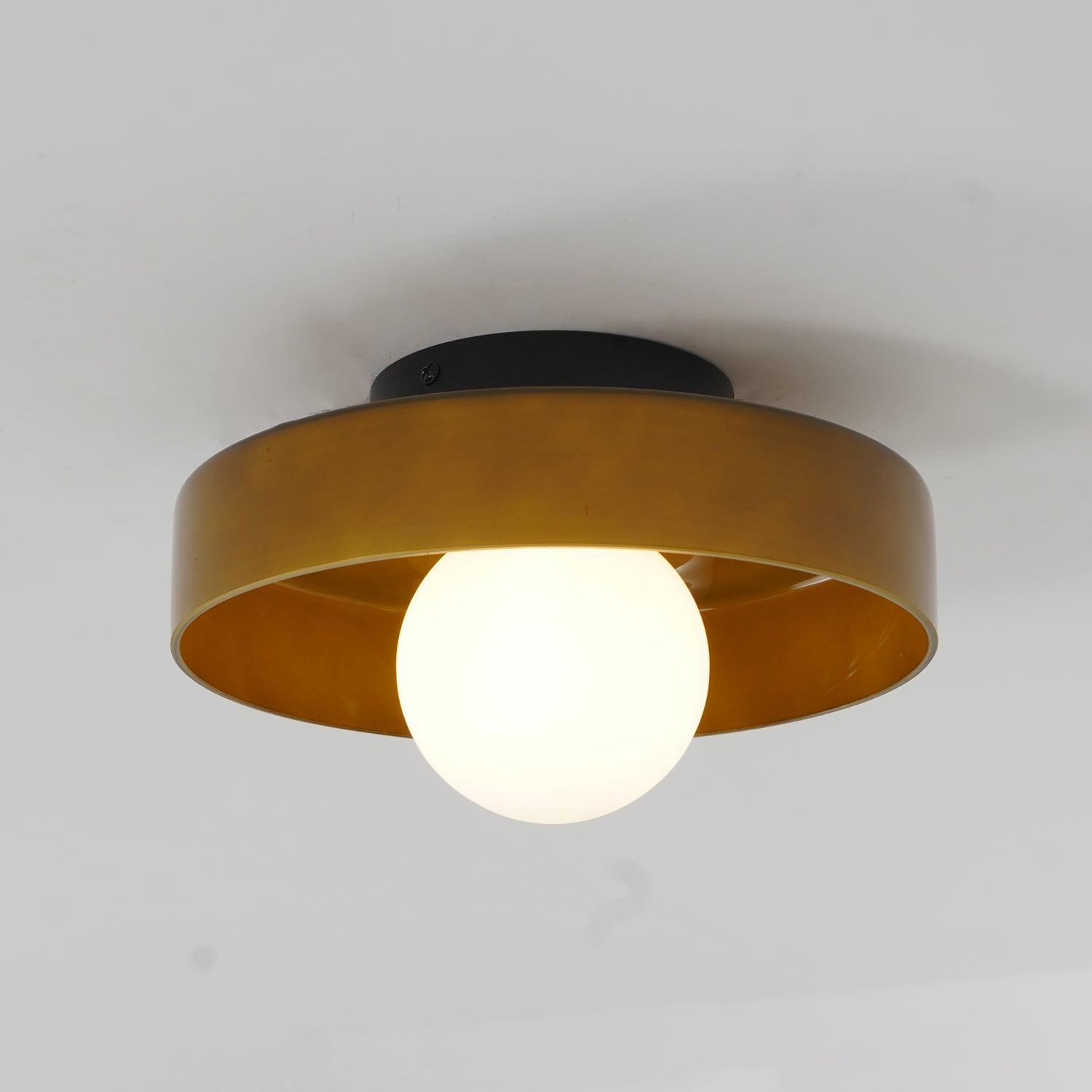 Diroxen Ceiling Lamp Orange Ring Playful Sculptural
