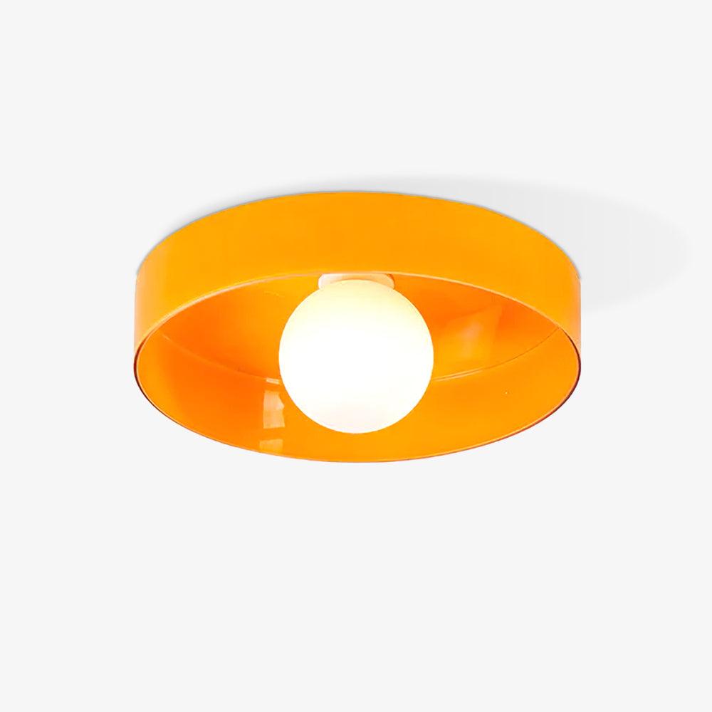 Diroxen Ceiling Lamp Orange Ring Playful Sculptural
