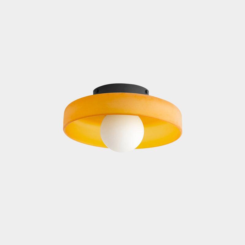 Diroxen Ceiling Lamp Orange Ring Playful Sculptural