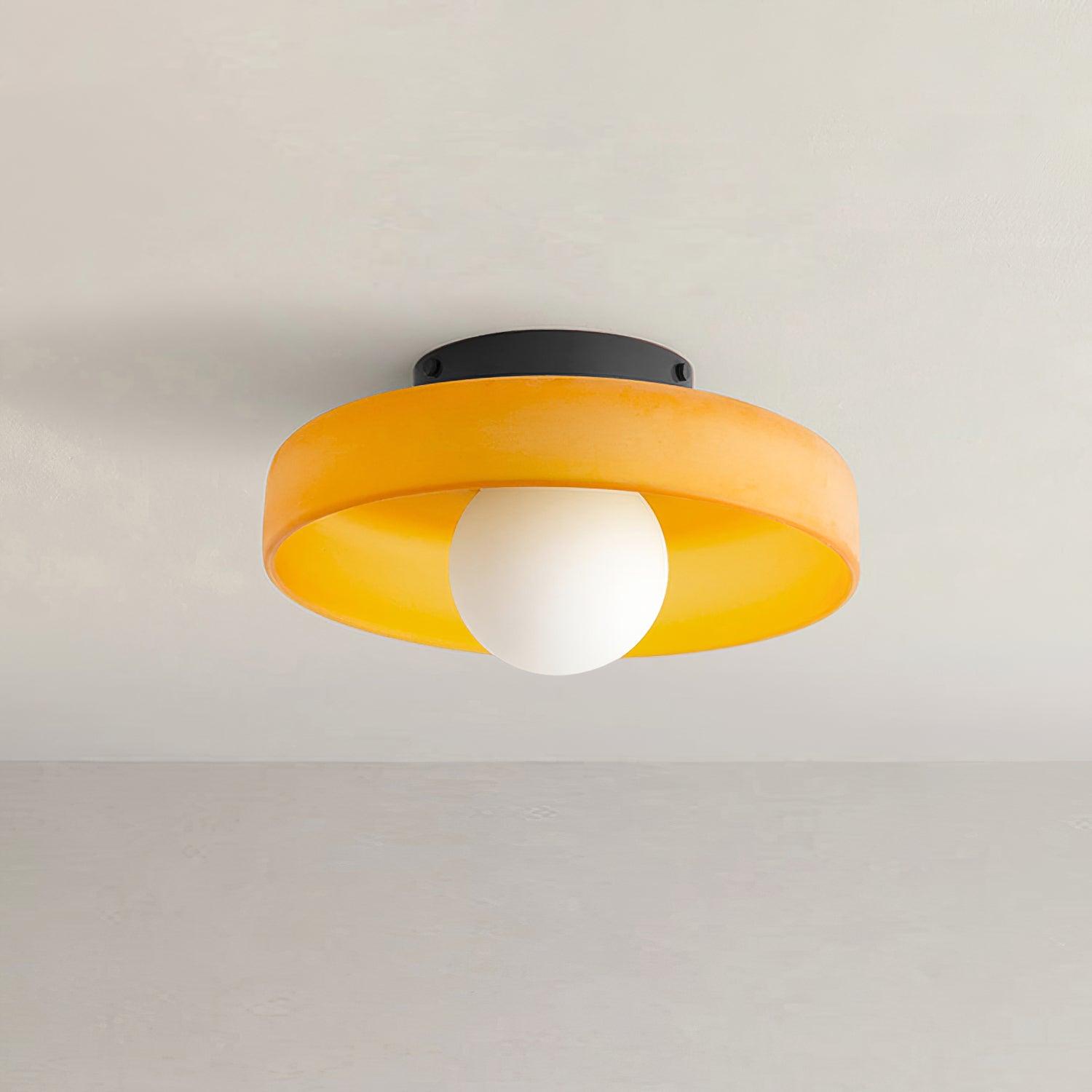 Diroxen Ceiling Lamp Orange Ring Playful Sculptural