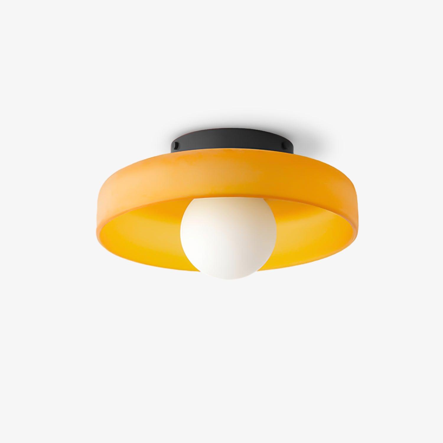 Diroxen Ceiling Lamp Orange Ring Playful Sculptural