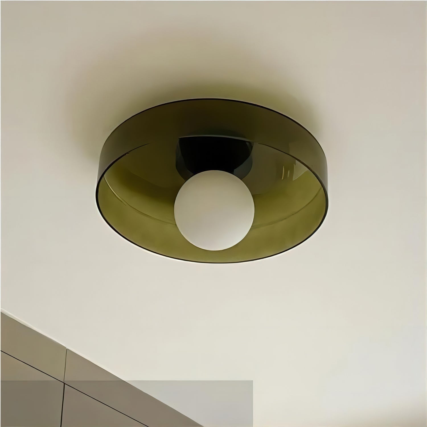 Diroxen Ceiling Lamp Orange Ring Playful Sculptural