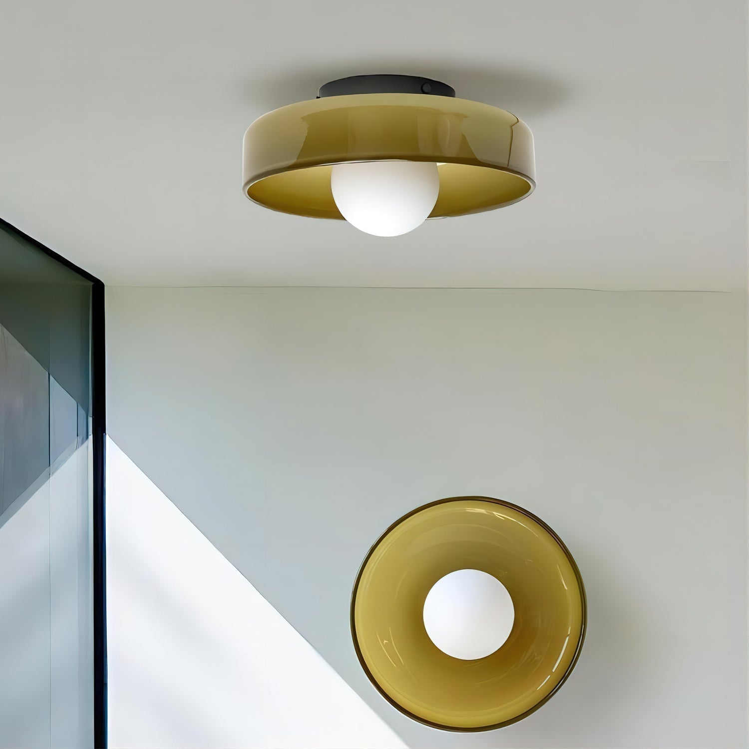 Diroxen Ceiling Lamp Orange Ring Playful Sculptural
