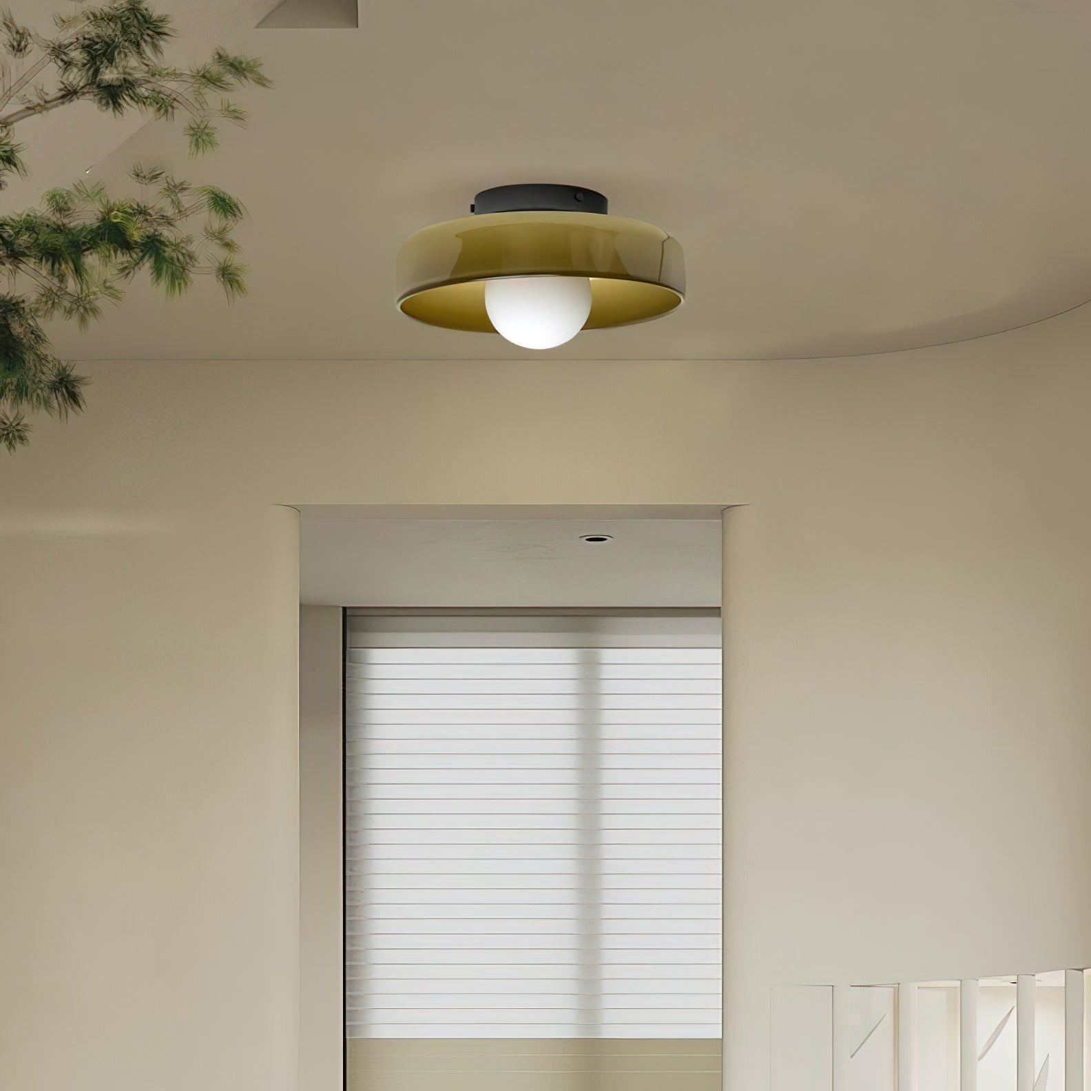 Diroxen Ceiling Lamp Orange Ring Playful Sculptural