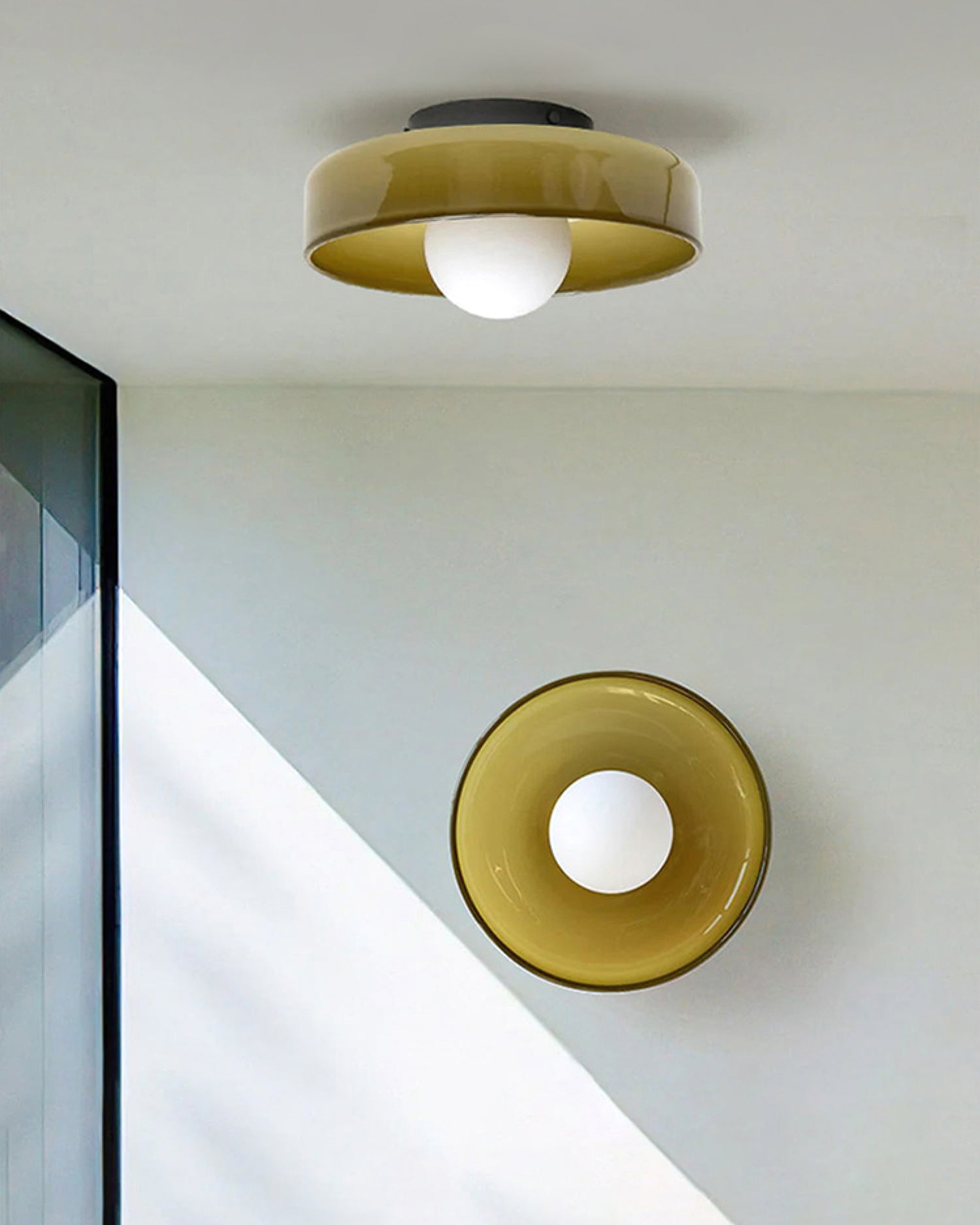 Diroxen Ceiling Lamp Orange Ring Playful Sculptural