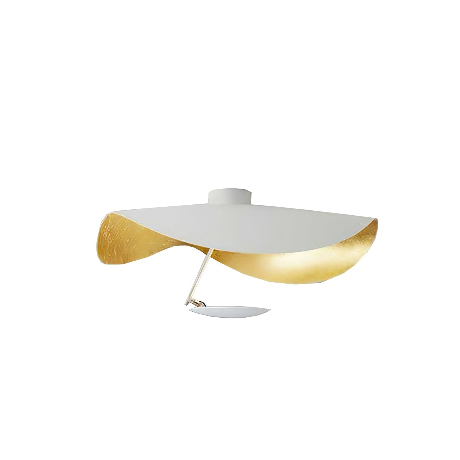 Solenena Ceiling Lamp Curved Shade and Gold Interior