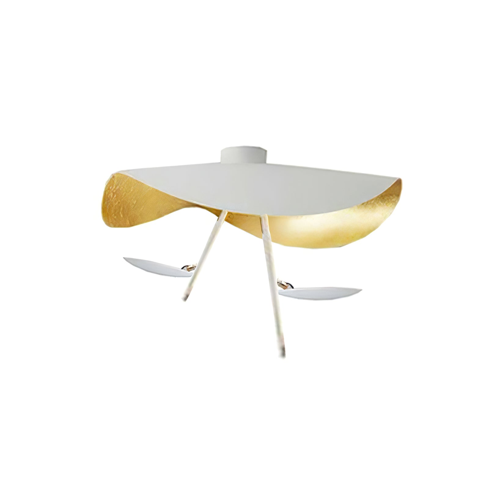 Solenena Ceiling Lamp Curved Shade and Gold Interior