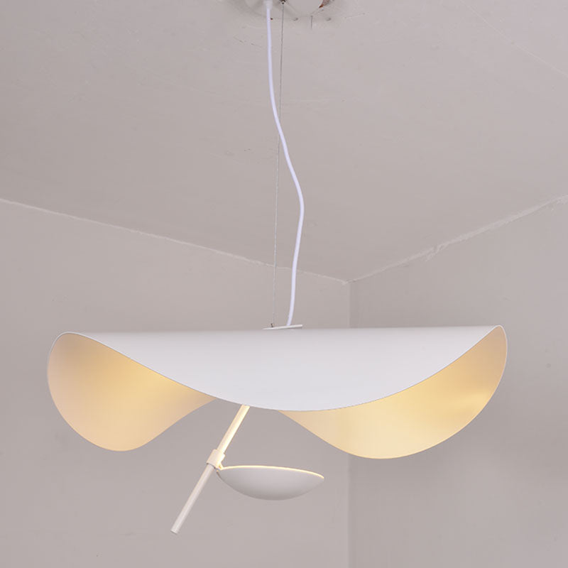 Aurisina Pendant Lamp Black Gold Curved Shade