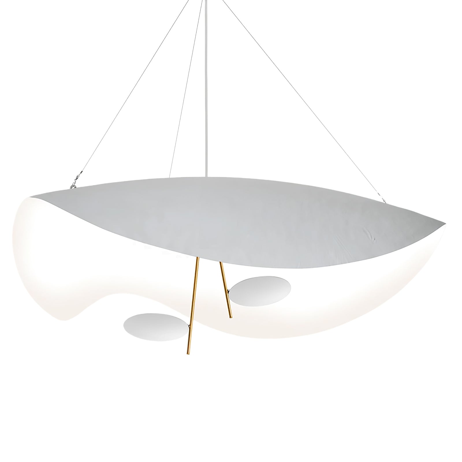 Aurisina Pendant Lamp Black Gold Curved Shade