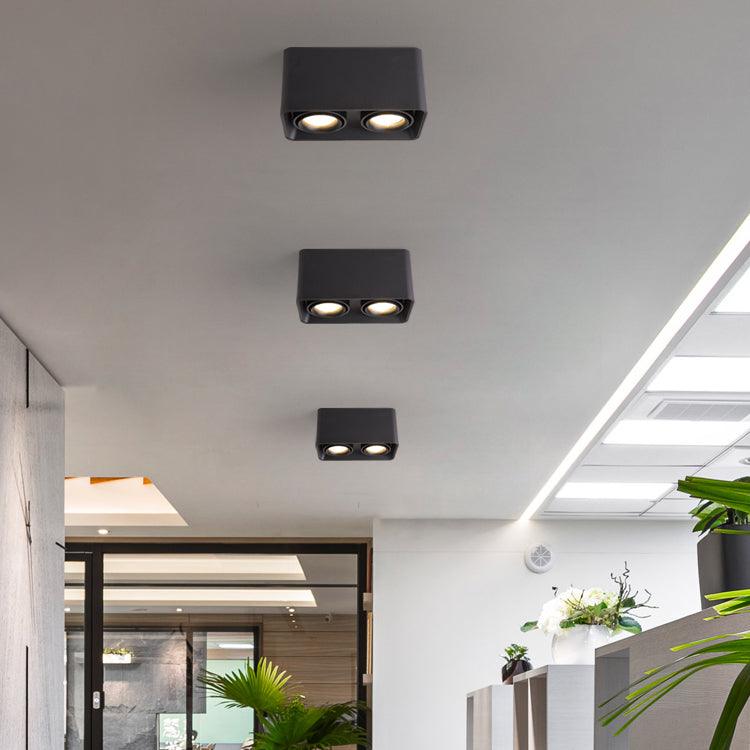 Solara Spotlight Surface Mount Twin LED Angular Minimalist - Neutral Decor