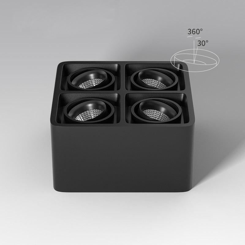Solara Spotlight Surface Mount Twin LED Angular Minimalist - Neutral Decor