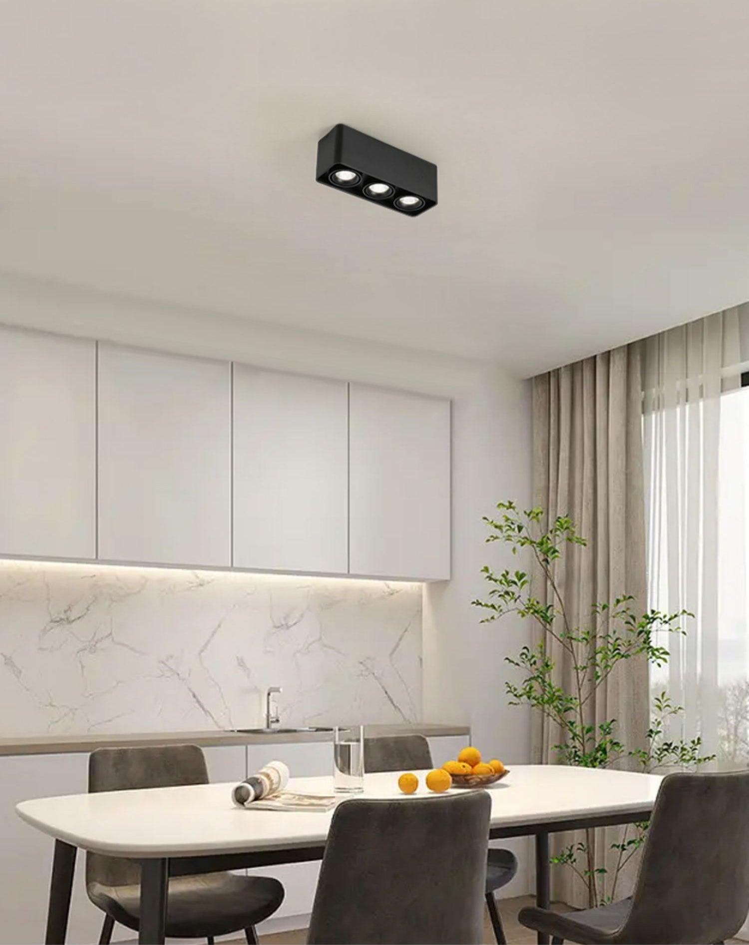 Solara Spotlight Surface Mount Twin LED Angular Minimalist - Neutral Decor
