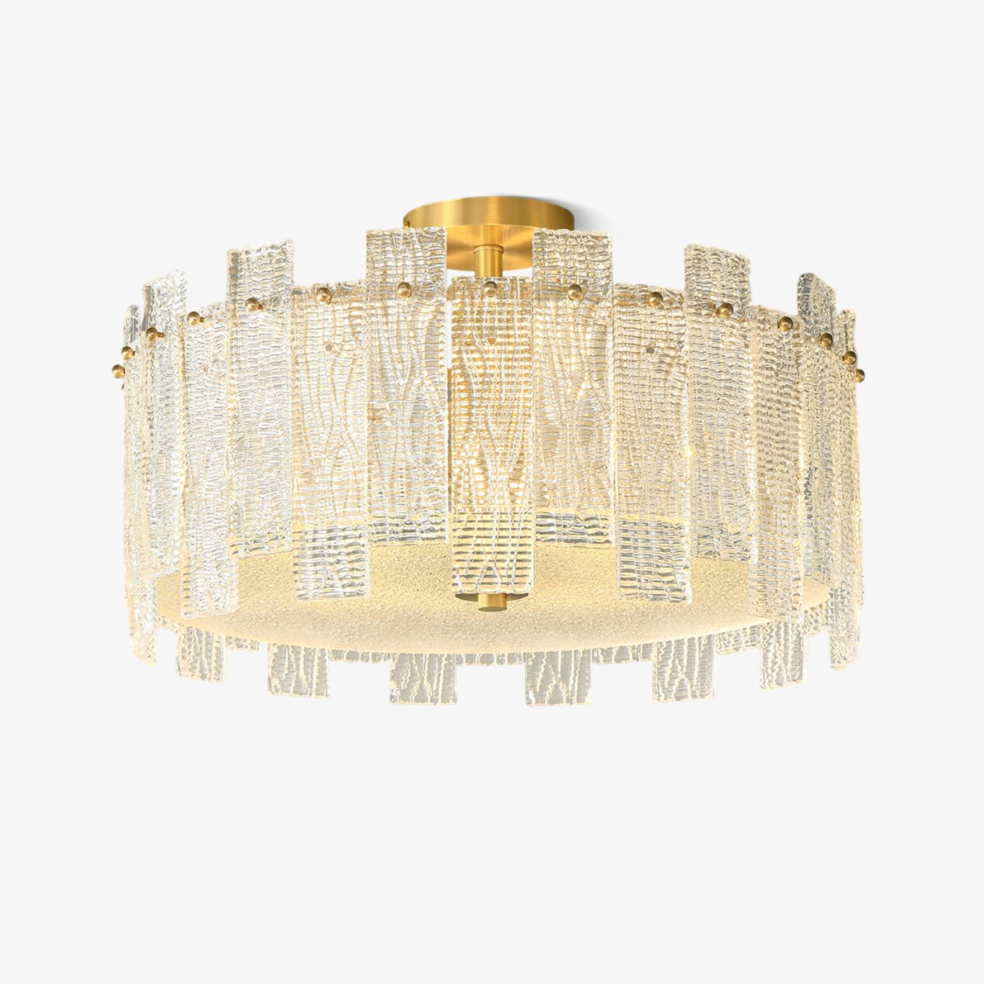 Symiror Postmodern Luxury Brass Glass Ceiling Light