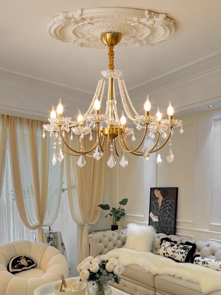 Cevaris Postmodern Luxury Pearl Glass Chandelier