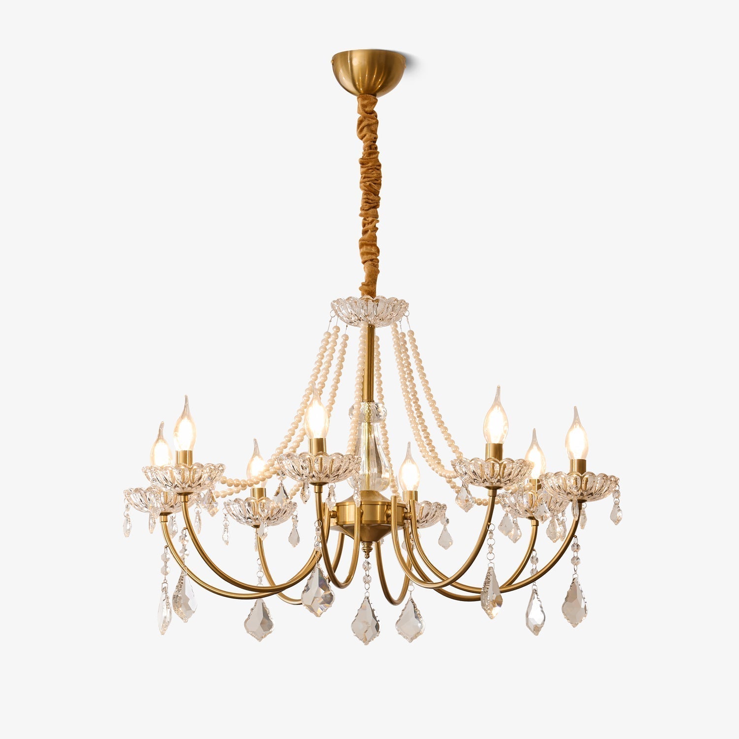 Cevaris Postmodern Luxury Pearl Glass Chandelier
