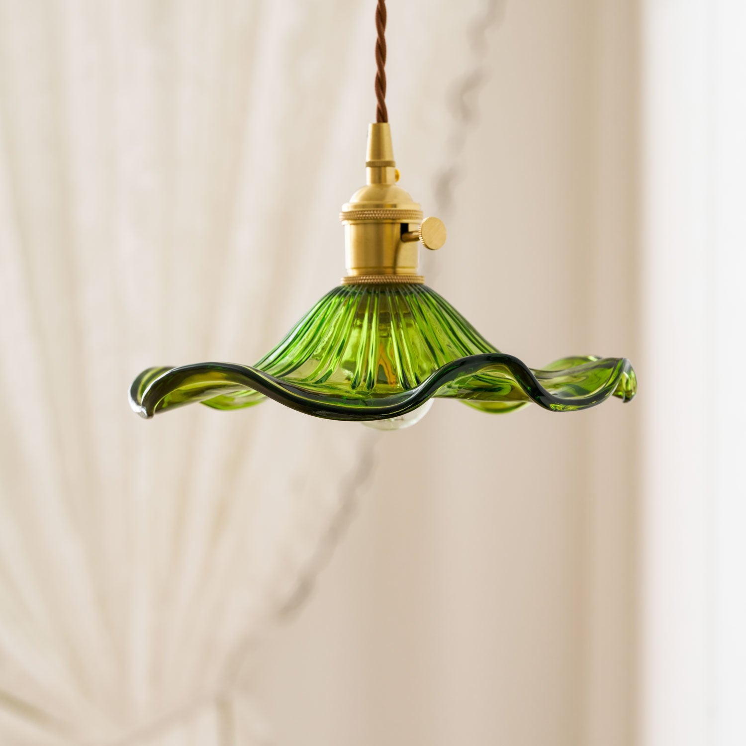 Pineridge Glass Hibiscus Flower Pendant Light