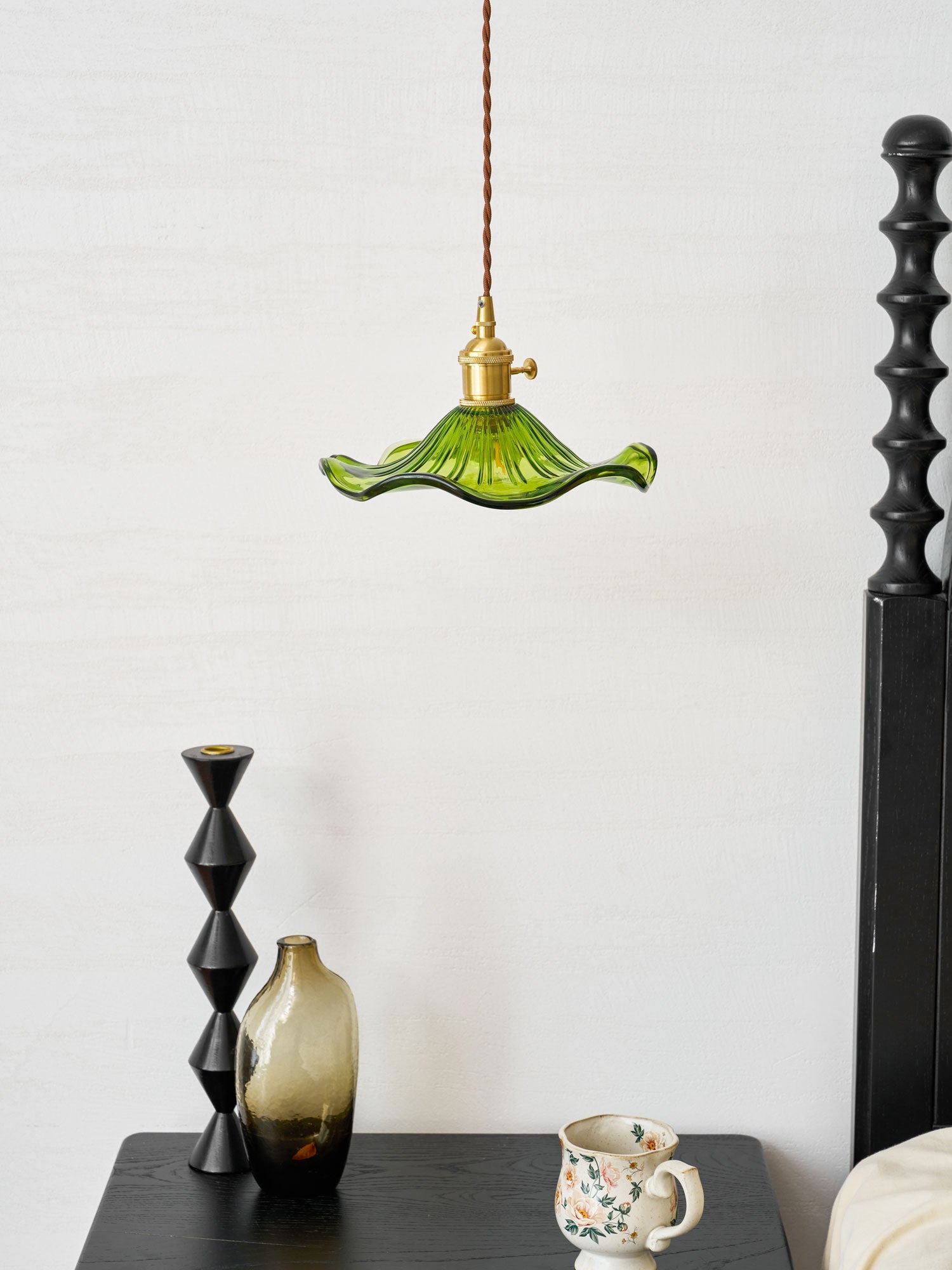 Pineridge Glass Hibiscus Flower Pendant Light