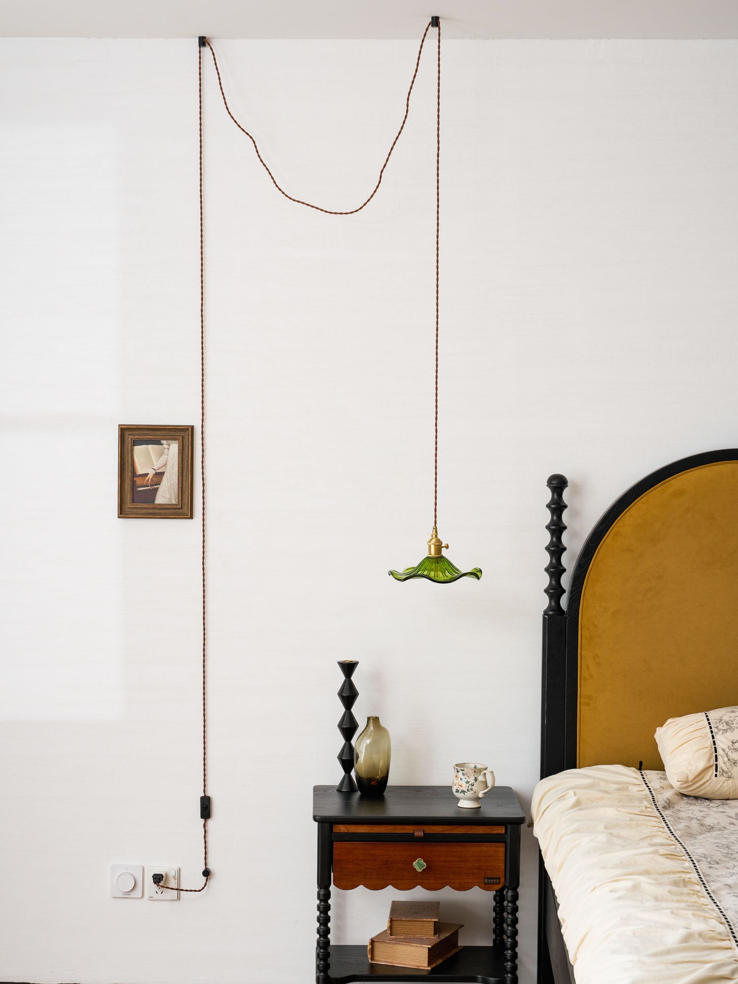 Pineridge Glass Hibiscus Flower Pendant Light