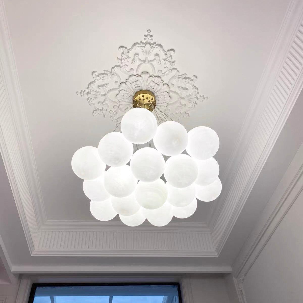 Celalissa Chandelier Glass Cluster Frosted Glass