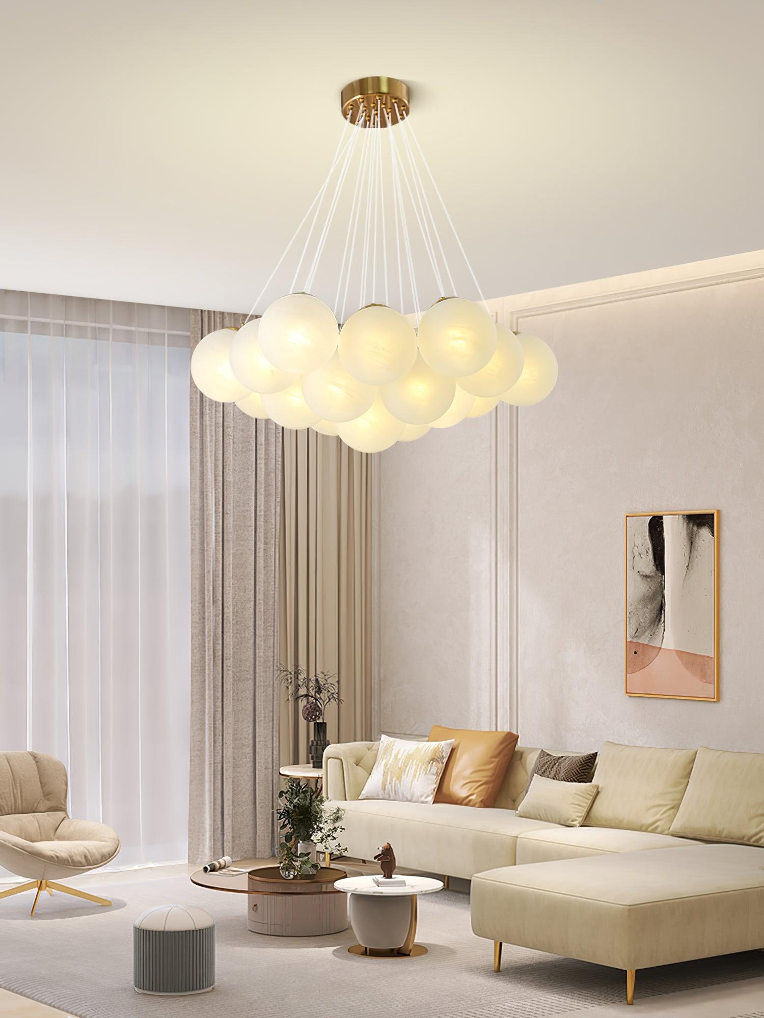 Celalissa Chandelier Glass Cluster Frosted Glass