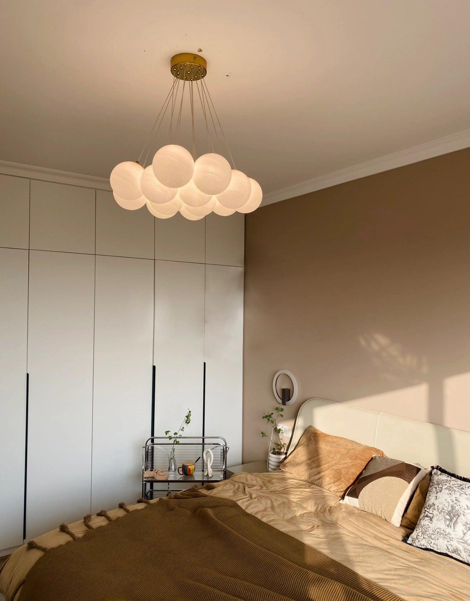 Celalissa Chandelier Glass Cluster Frosted Glass