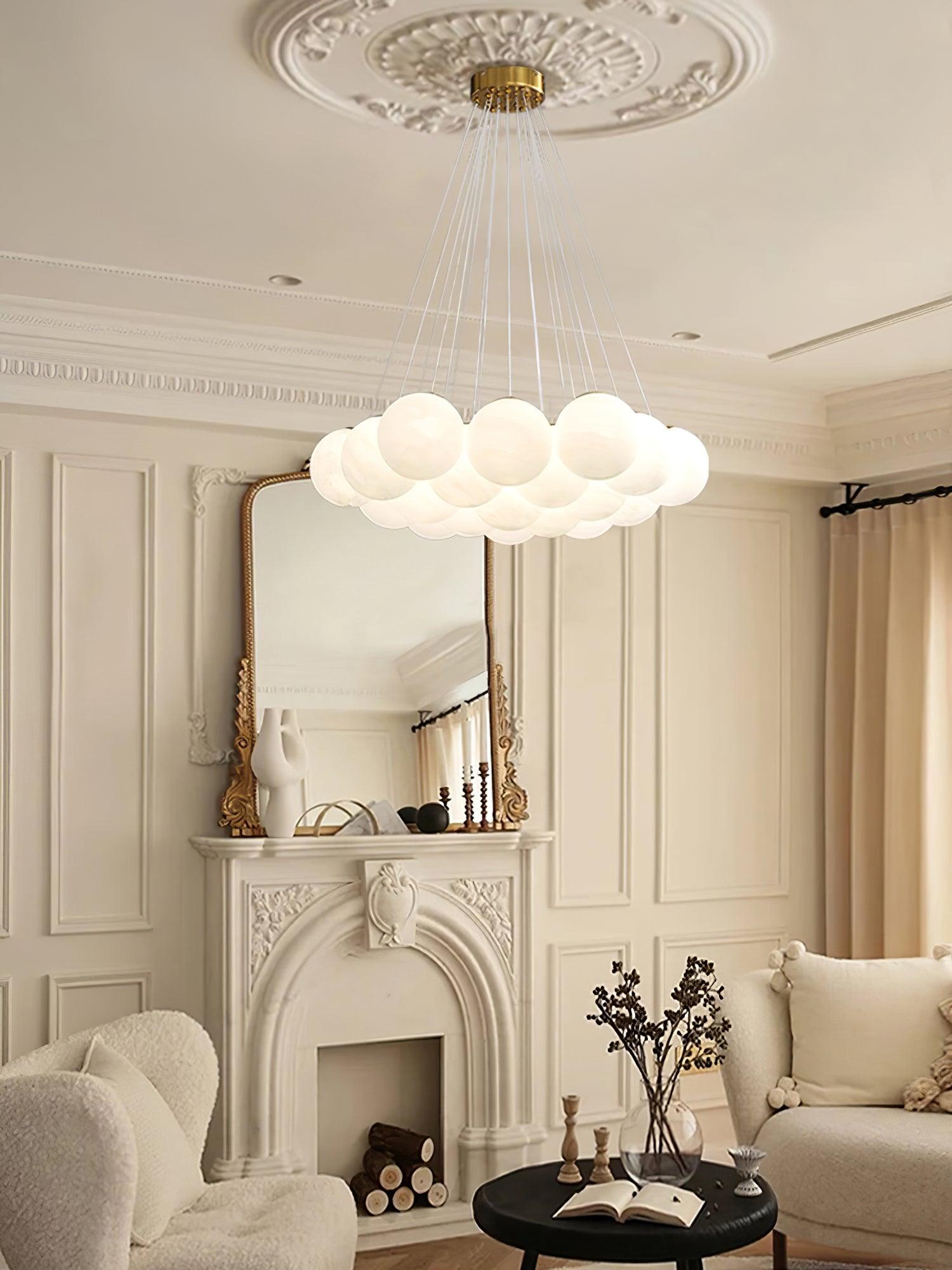 Celalissa Chandelier Glass Cluster Frosted Glass