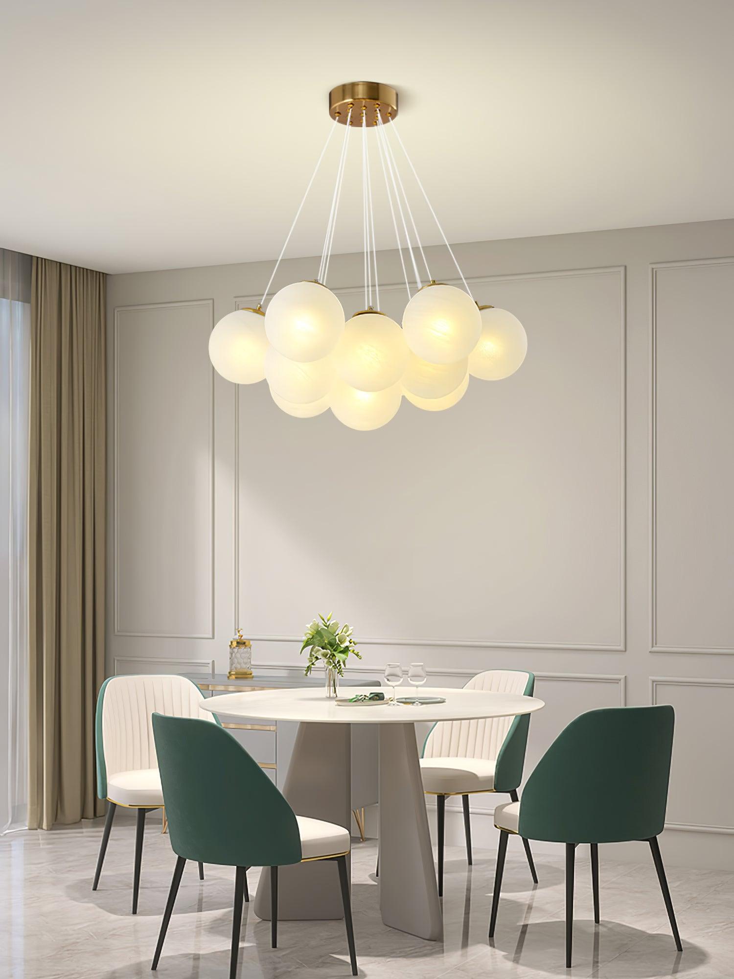 Celalissa Chandelier Glass Cluster Frosted Glass