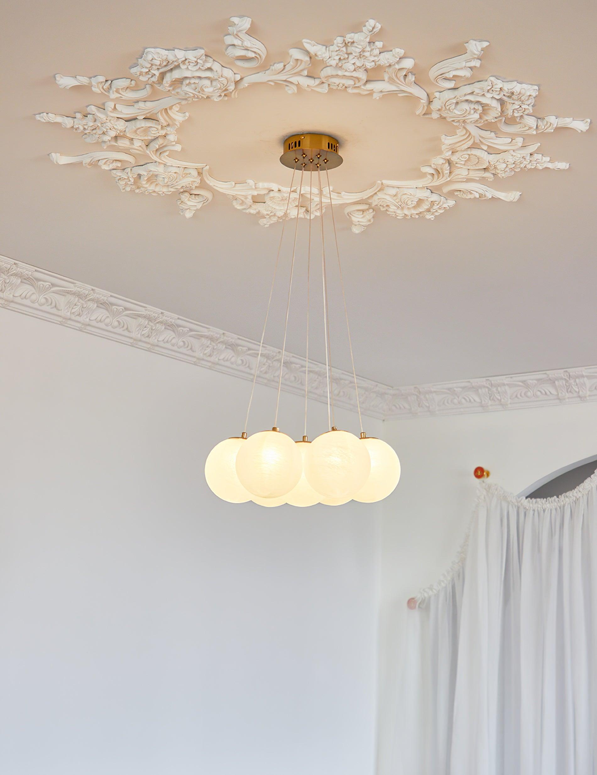 Celalissa Chandelier Glass Cluster Frosted Glass
