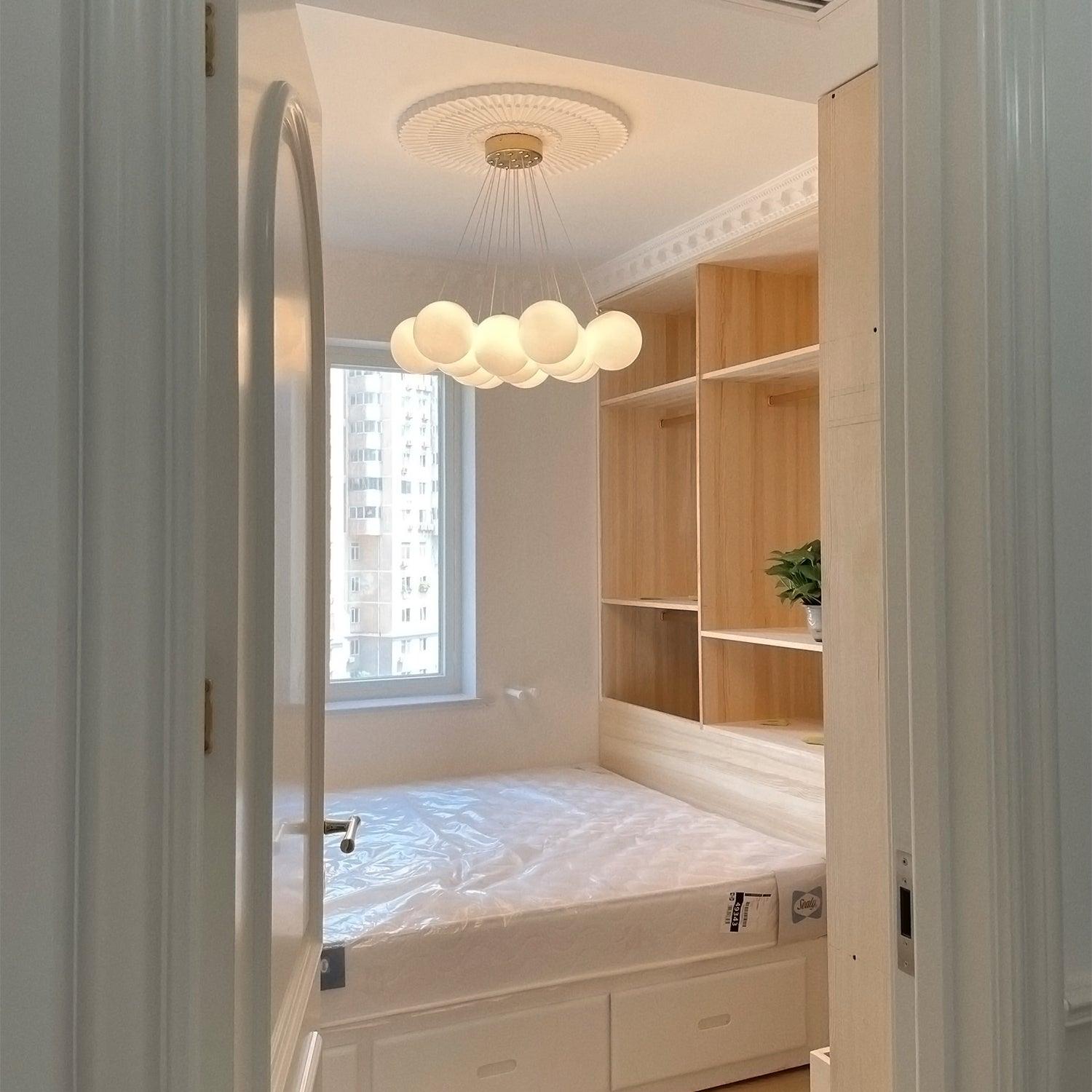 Celalissa Chandelier Glass Cluster Frosted Glass