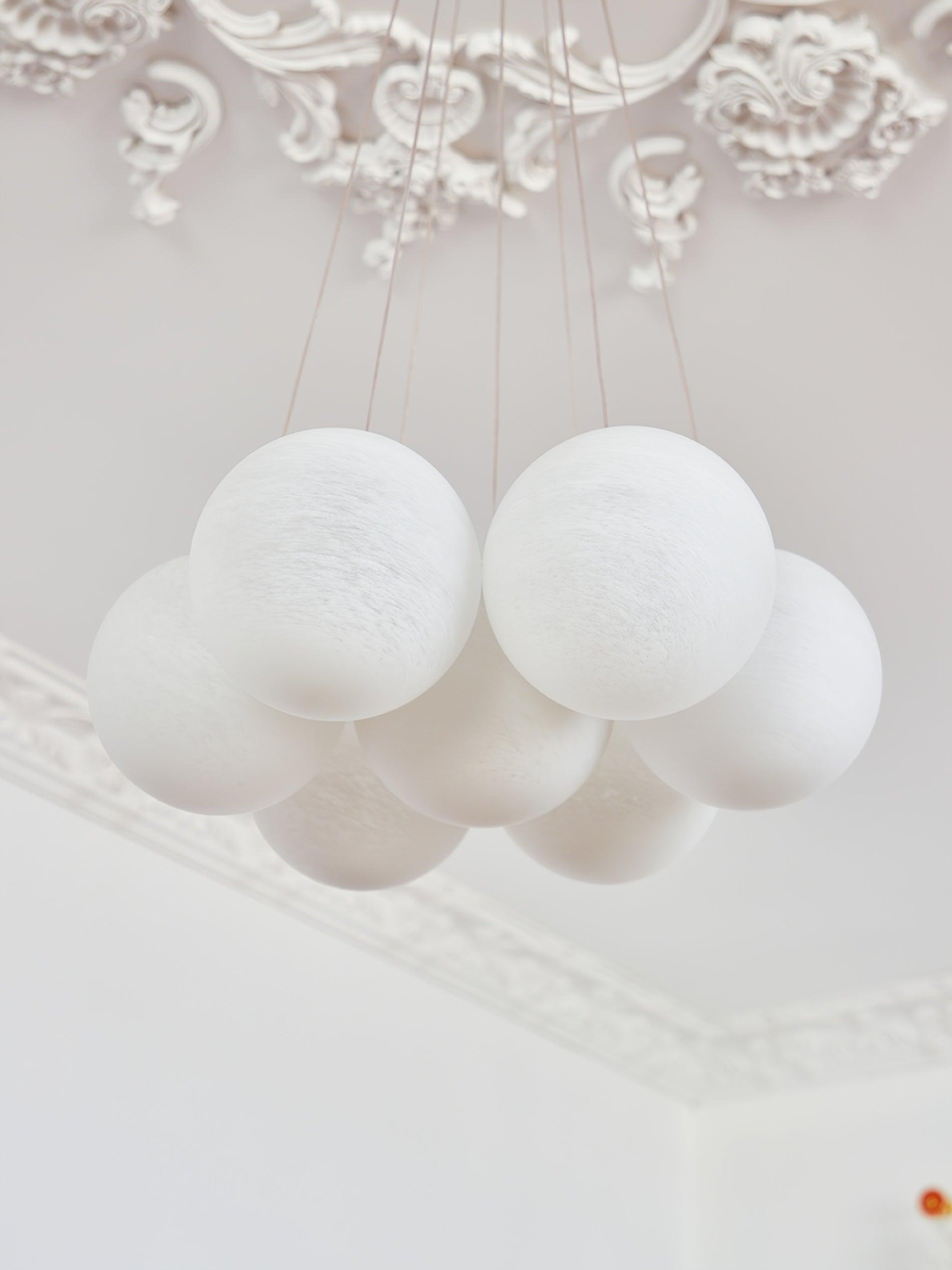 Celalissa Chandelier Glass Cluster Frosted Glass