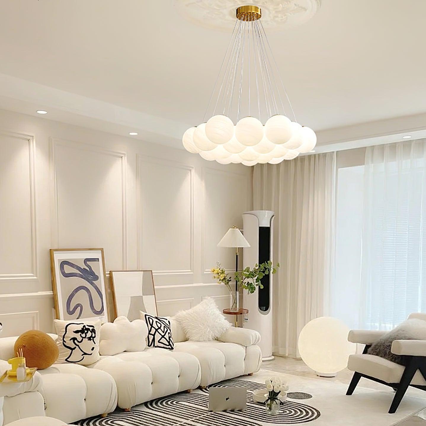 Celalissa Chandelier Glass Cluster Frosted Glass