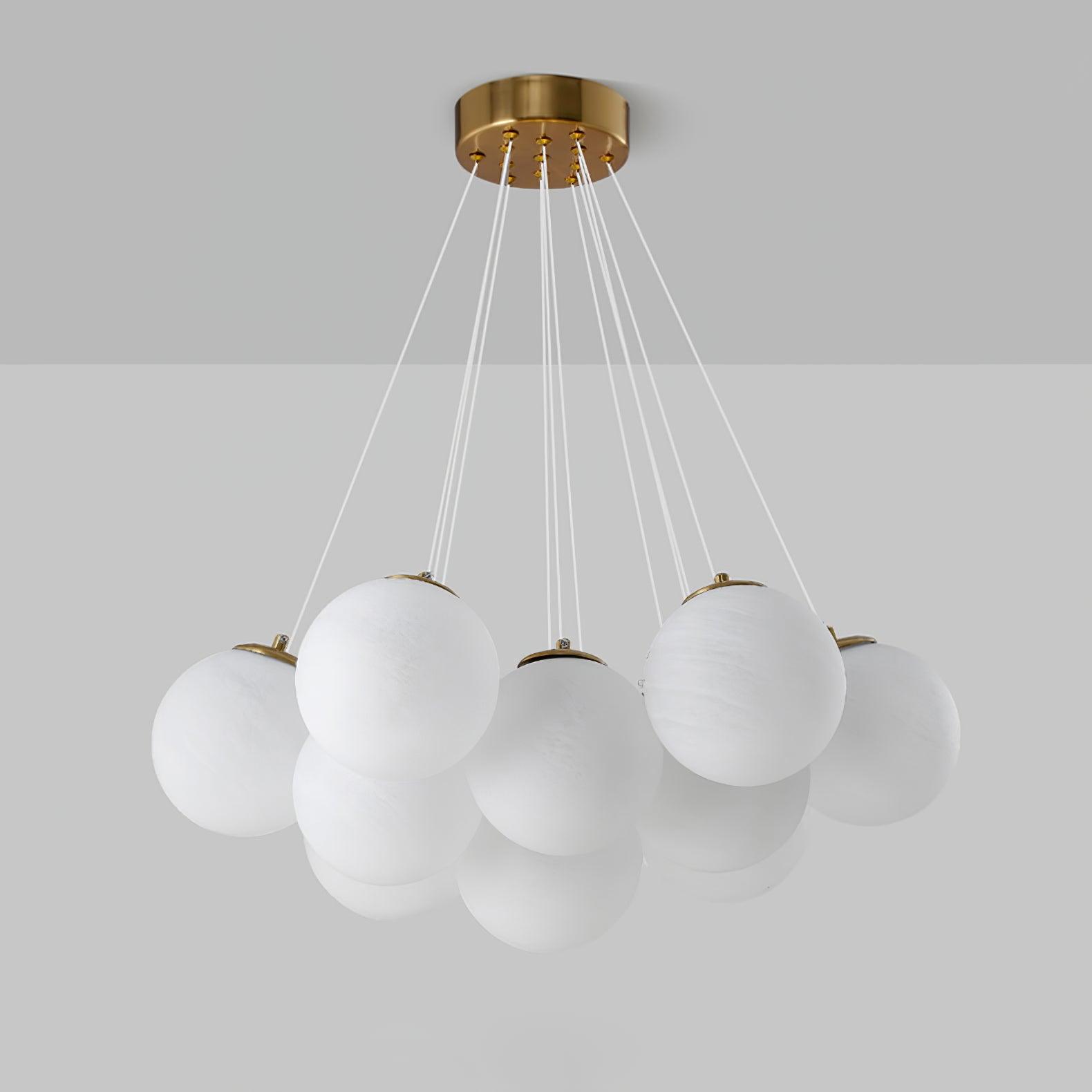 Celalissa Chandelier Glass Cluster Frosted Glass
