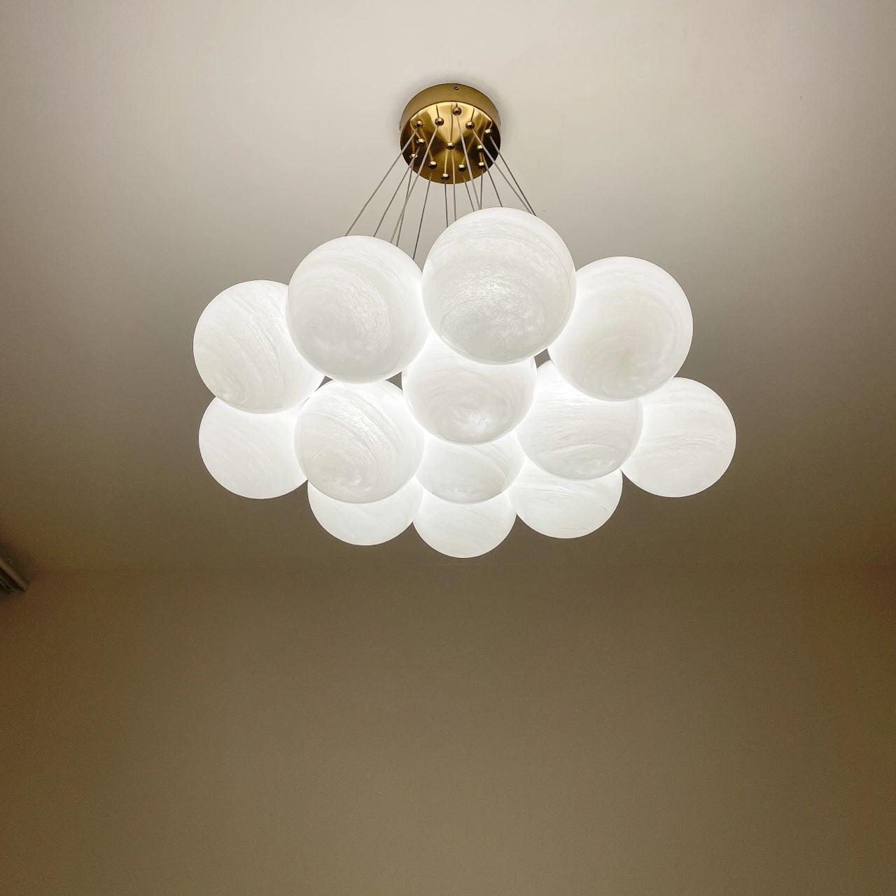 Celalissa Chandelier Glass Cluster Frosted Glass
