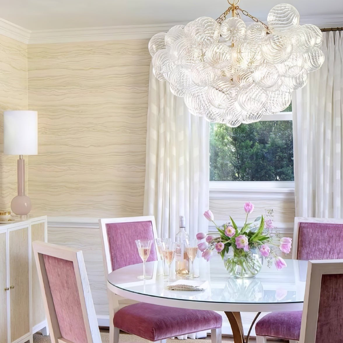 Aurora Chandelier Glass Ball Bubble Modern - Neutral Decor